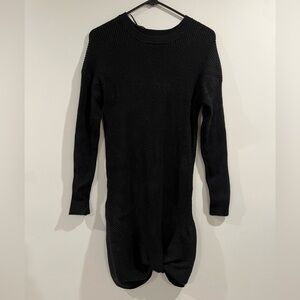 black knit dress with bow detail. Size M
